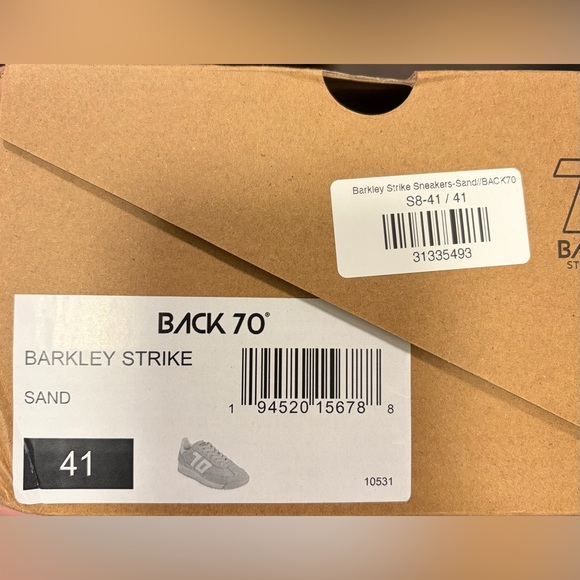 Back70 Barkley Strike In Sand Sneakers - Size 41 / 10-10.5 - Picture 8 of 13